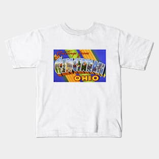 Greetings from Cincinnati Ohio, Vintage Large Letter Postcard Kids T-Shirt